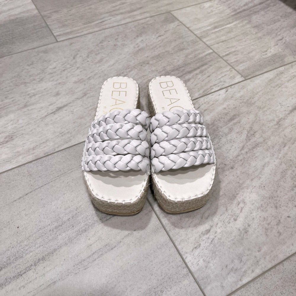 NEW - White Platform Sandals